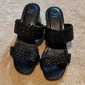 A New Day Black Braided Women's Sandals